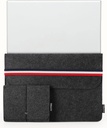 HOMIEE Housse Protectrice en Feutre  avec Pochette Additionnelle en Feutre pour Ordinateur Portable 15.4-15.6 