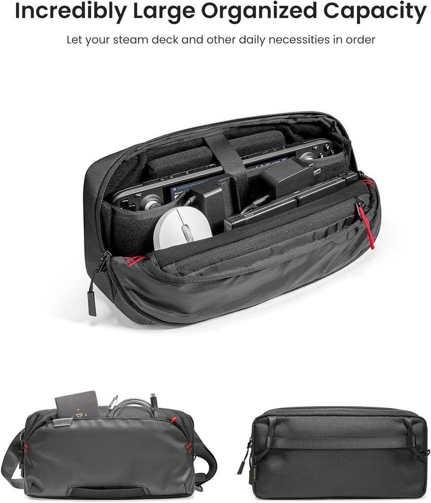 tomtoc Sac à bandoulière pour console Steam Deck & ROG Ally