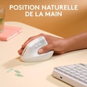 Logitech Lift for Mac, Souris Ergonomique Verticale sans Fil, Bluetooth, Clics et Roulette Smartwheel Discrets