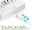 EBL Chargeur de Piles 8 Slots