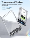 POSUGEAR Boitier Disque dur 2,5", 6Gbps USB C 3.1 Gen 2 TYPE C
