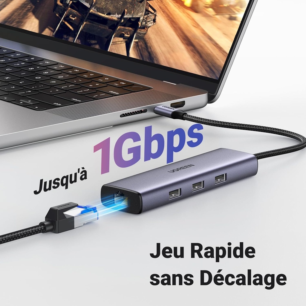UGREEN Revodok Hub USB C 100W PD Charge Adaptateur 6 en 1 