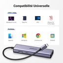 UGREEN Revodok Hub USB C 100W PD Charge Adaptateur 6 en 1 
