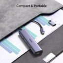 UGREEN Hub USB C Ethernet Gigabit Adaptateur USB C vers RJ45 Réseau avec 3 Ports USB 3.0 5Gbps