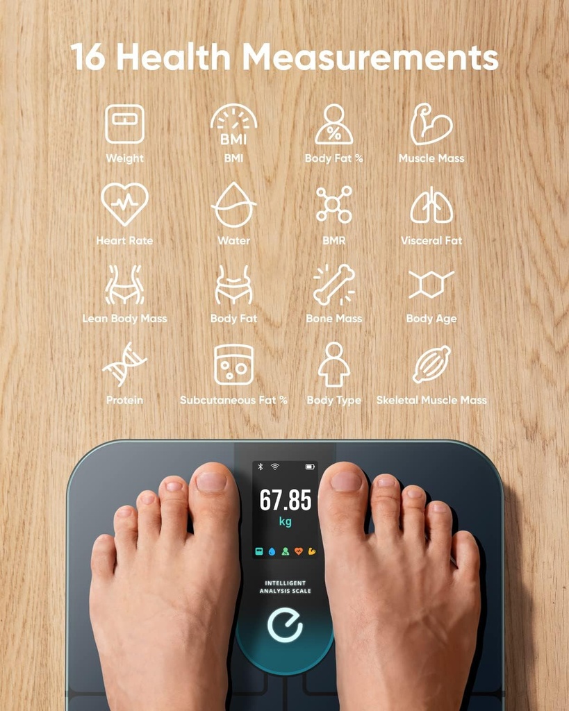 eufy P3 Balance Connectée WIFI, Analyse Intelligente, Mode corps Virtuel 3D,Multi-modes
