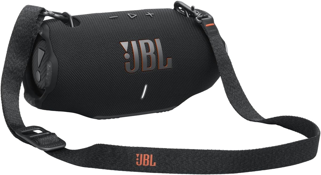 JBL Xtreme 4, Enceinte Portable Bluetooth avec Son Pro, jusqu'à 24h d'autonomie, Recharge Rapide, Étanche Indice IP67, bandoulière Incluse, en Noir