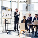 BONTEC Support TV  avec roulettes pour Télévisions de 32 à 85", Pied TV Réglable en Hauteur, Pied Télévision avec Étagère
