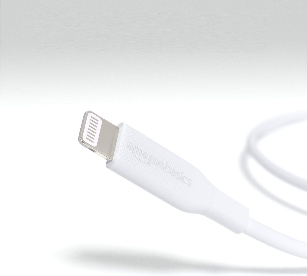 Amazon Basics Câble USB-2.0 type C vers Lightning  1.8 m, blanc