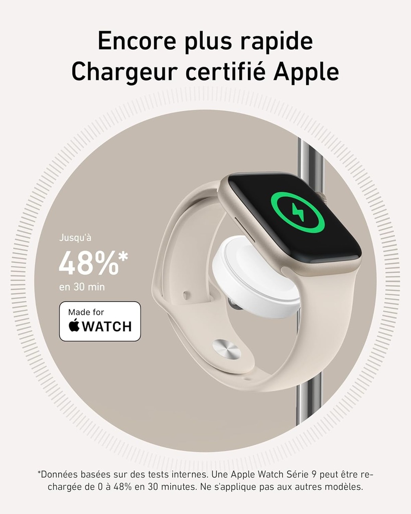 Anker station de recharge MagSafe 3-en-1, 15W pour iPhone
