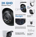 Tapo Caméra Surveillance WiFi extérieur PTZ 4MP C520WS