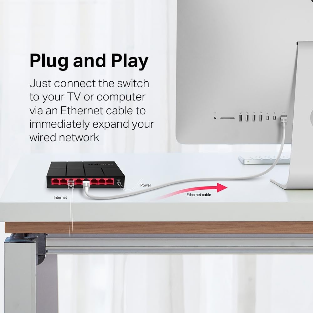 Mercusys Switch Ethernet Gigabit  Commutateur de bureau 8 Ports