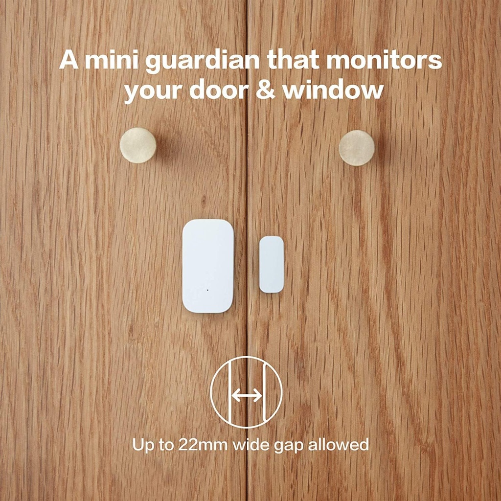 Aqara Détecteur d'Ouverture Porte/Fenêtre , NÉCESSITE AQARA HUB, Connexion Zigbee, Détecteur sans Fil pour Système d'Alarme