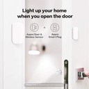 Aqara Détecteur d'Ouverture Porte/Fenêtre , NÉCESSITE AQARA HUB, Connexion Zigbee, Détecteur sans Fil pour Système d'Alarme
