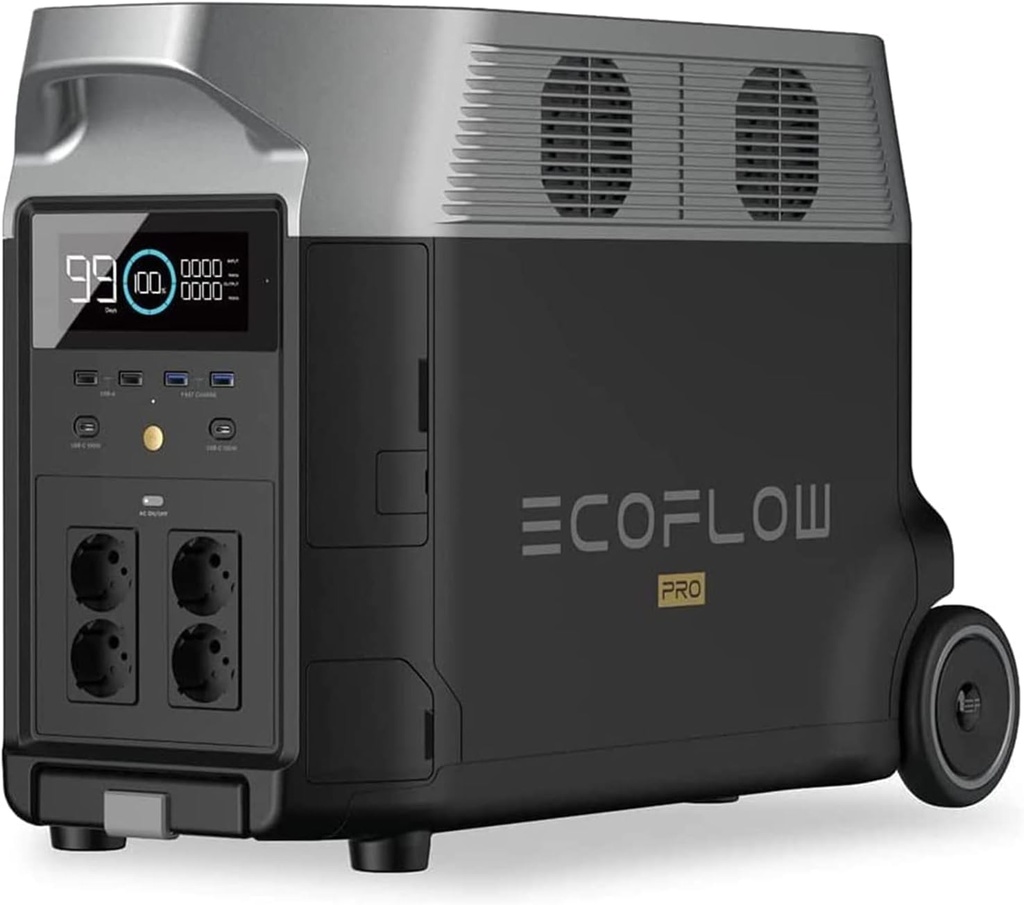 Ecoflow  Générateur Électrique  Delta Pro 3,6 kWh - 25 kWh, grande sortie CA 3600 W 15 ports 