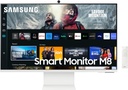 Samsung Smart Monitor M8 32’’  UHD 4K HDR, 60 Hz, Webcam incluse, Écran Pivotant avec Haut-parleurs, Smart TV Apps avec Télécommande