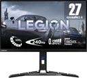 Lenovo Y27f-30 - Écran Gaming 27" FHD-1920x1080 pixels-IPS-280Hz-0.5 ms-sRGB 113,7 %et DCI-P3 90,6 %-HDMI 2.0-FreeSync Premium) Réglage en Inclinaison -Noir- Haut-parleurs