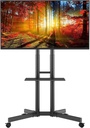 BONTEC Support TV  avec roulettes pour Télévisions de 32 à 85", Pied TV Réglable en Hauteur, Pied Télévision avec Étagère