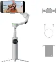 Insta360 Flow 2 Pro Gris - Stabilisateur IA Pliable pour téléphone à 360°, Perche à Selfie et trépied intégrés