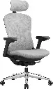 SONGMICS Chaise de Bureau, Fauteuil Ergonomique Réglable en Toile, Dossier Inclinable, Assise Réglable Avant ou Arrière, Accoudoirs 4D, Support Lombaire, Gris Tourterelle 
