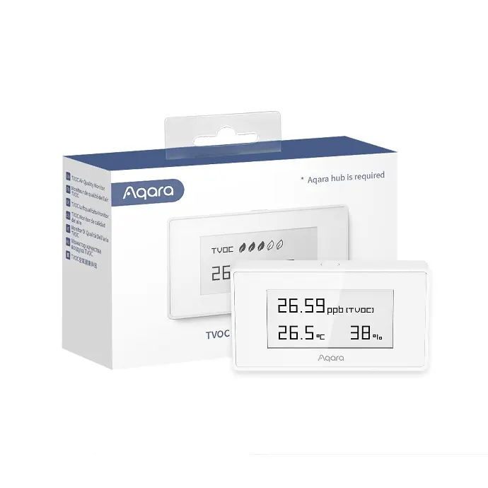 Aqara Moniteur de qualité de l'air intérieur, nécessite un concentrateur AQARA ,  HomeKit, Google, Alexa et IFTTT