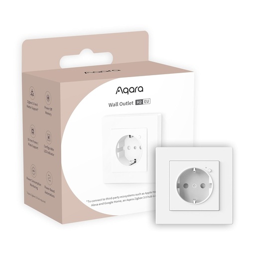 [WP-P01D] Aqara Prise Murale H2 EU avec Matter, HUB Zigbee 3.0 requis, 16A  HomeKit