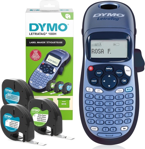 Dymo LetraTag LT-100H Kit de base avec étiqueteuse  LetraTag LT-100H Kit de base avec étiqueteuse 