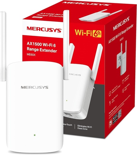 [ME60X] MERCUSYS ME60X TP-Link Repeteur WiFi 6, Amplificateur WiFi AX1500 Mbps