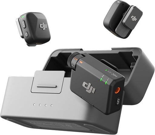 DJI Mic Mini (2 TX+1RX+Boîtier de Recharge),Ultra -léger, Audio de HQ, Micro Cravate sans Fil pour caméra, iPhone ,Android et Streaming (copie)