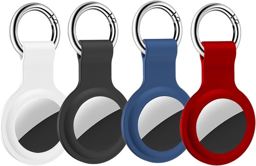 Airtags,Support de Protection en Silicone AirTags avec Porte-clés